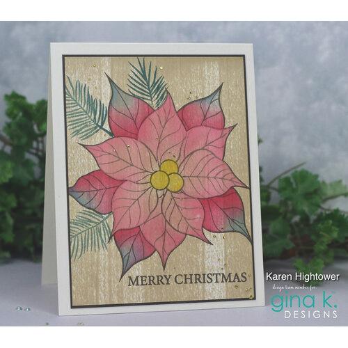 Gina K Designs - STENCILS- Peaceful Poinsettia