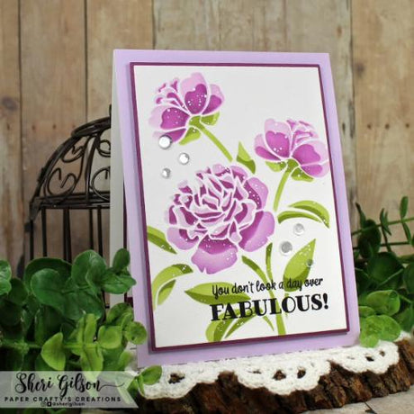 Gina K Designs - STENCIL- Layered Carnations