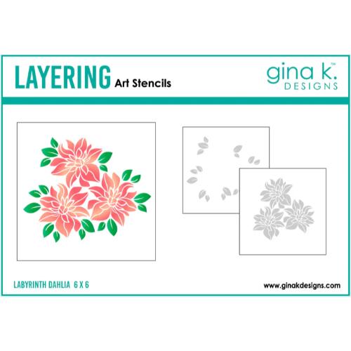 Gina K Designs - STENCIL- Labyrinth Dahlia