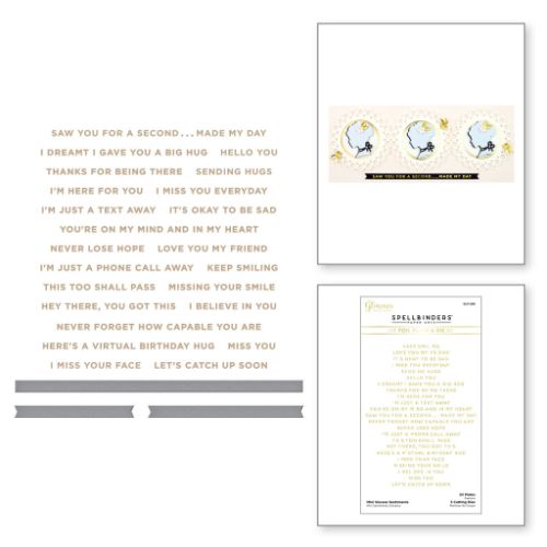 Spellbinders - Mini Sincere Sentiments Glimmer Hot Foil Plate & Die Set