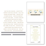 Spellbinders - Mini Sincere Sentiments Glimmer Hot Foil Plate & Die Set