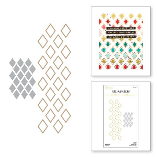 Spellbinders - Diamonds Glimmer Hot Foil Plate & Die Set