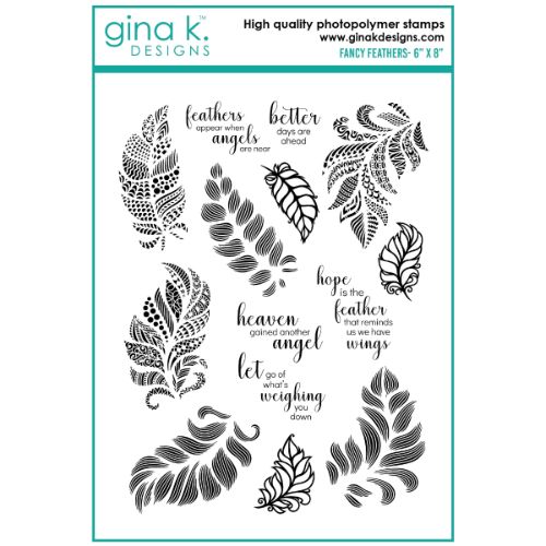 Gina K Designs - STAMPS- Fancy Feathers