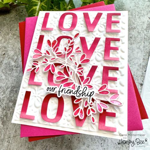 Honey Bee Stamps - Love Love Love Sentiments - Honey Cuts