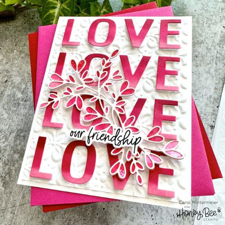 Honey Bee Stamps - Love Love Love Sentiments - Honey Cuts