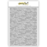 Honey Bee Stamps - Rustic Brick Wall - 3D Embossing Folder