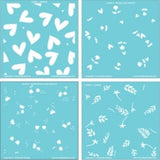 Honey Bee Stamps - Hearts In Bloom - Set of 4 Layering Background Stencils