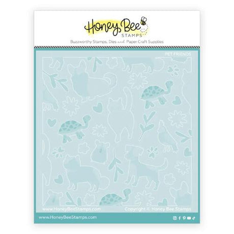 Honey Bee Stamps - Pet Friends - 6"x6" Layering Stencil (Set of 6)