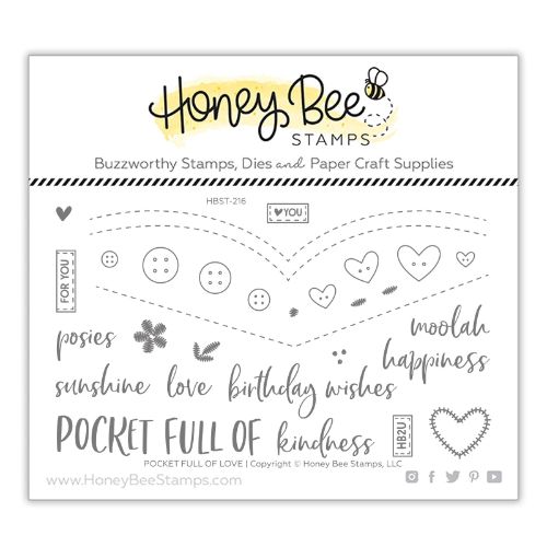 Honey Bee Stamps - Pocket Full of Love | 4x6 Stamp Set