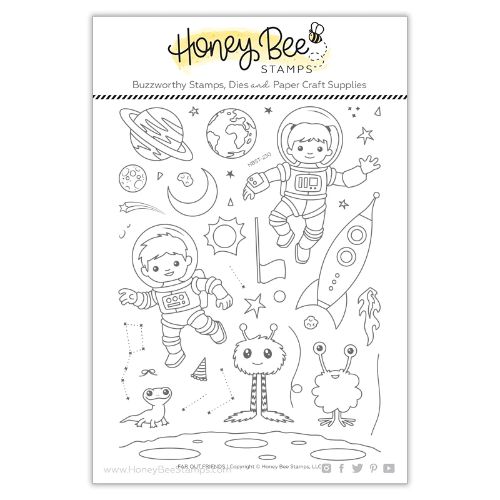 Honey Bee Stamps - Far Out Friends | 6x8 Stamp Set