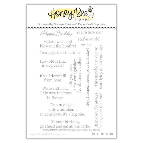 Honey Bee Stamps - Inside: Snarky Birthday Sentiments | 4x6 Stamp Set