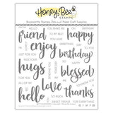 Honey Bee Stamps - Bitty Buzzwords | 6x6 Stamp Set