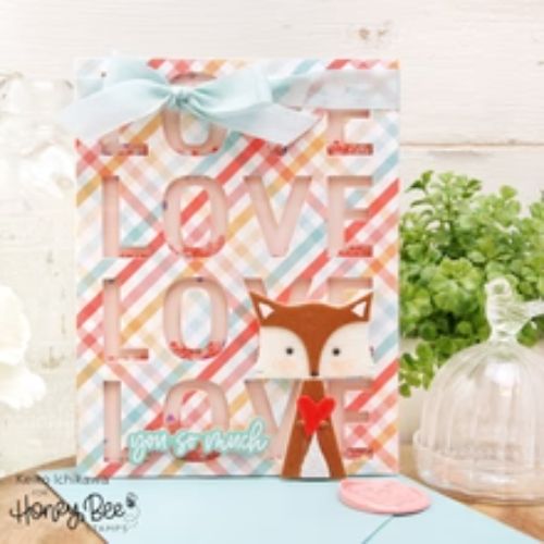 Honey Bee Stamps - Love Love Love - 4x5 Stamp Set