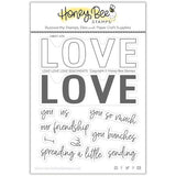 Honey Bee Stamps - Love Love Love - 4x5 Stamp Set