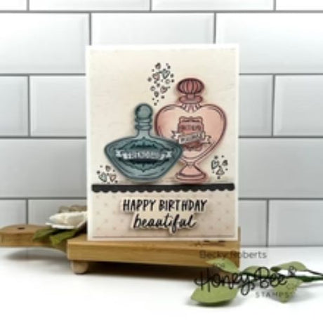 Honey Bee Stamps - Love Potion Jars - 4x4 Stamp Set