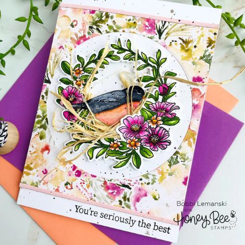 Honey Bee Stamps - Spring Wreath - 5x6 Stamp Set