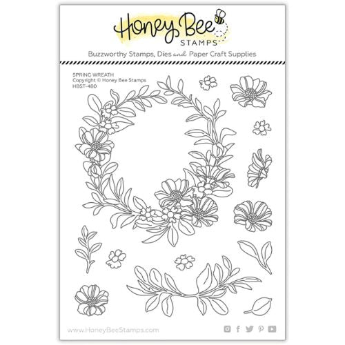 Honey Bee Stamps - Spring Wreath - 5x6 Stamp Set