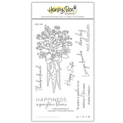 Honey Bee Stamps - Garden Bouquet - 4x6 Stamp Set