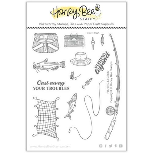 Honey Bee Stamps - Fishing Legend 5x6 Stamp Set