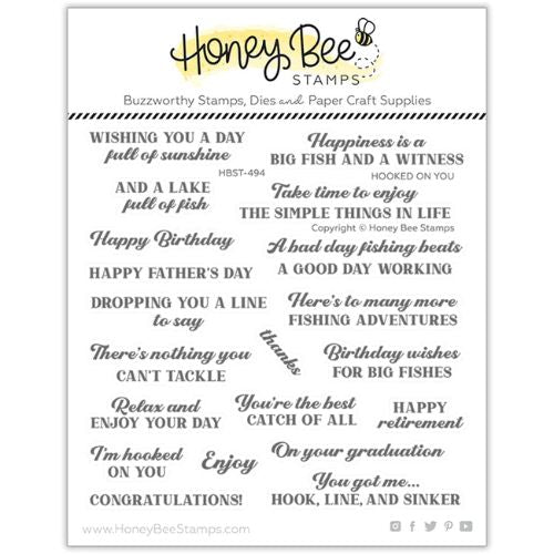 Honey Bee Stamps - Hooked on You 6x6 Stamp Set