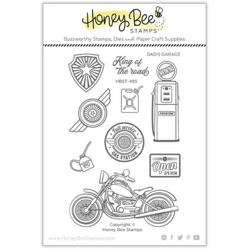 Honey Bee Stamps - Dad's Garage 4x6 Stamp Set