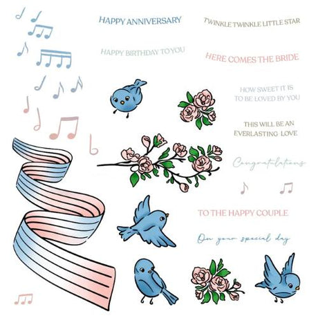 Honey Bee Stamps - Sweet Songs 6x8 Stamp Set