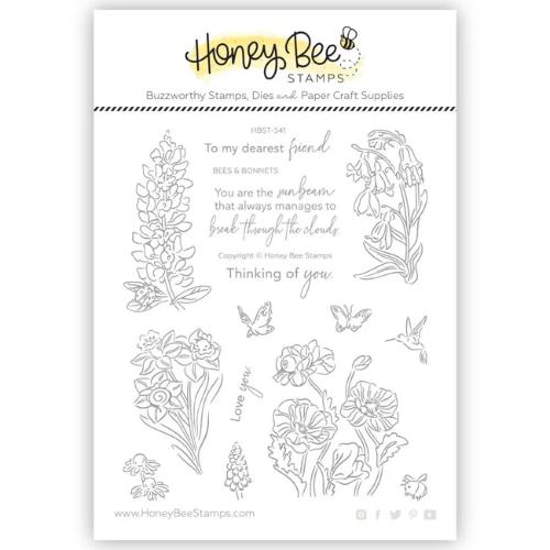 Honey Bee Stamps - Bees & Bonnets 5x6 Stamp Set