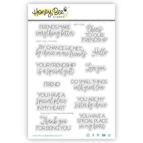 Honey Bee Stamps - Love You, Friend 4"x6" Stamp Set