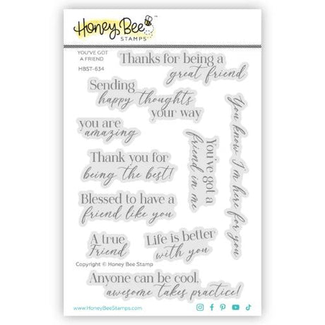 Honey Bee Stamps - You've Got A Friend - 4"x6" Clear Stamp Set