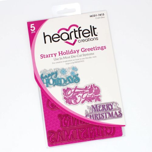 Heartfelt Creations - Starry Holiday Greetings Die