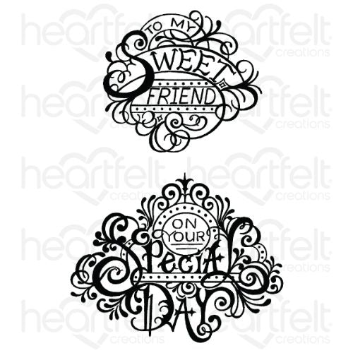 Heartfelt Creations - Fancy Special Day Cling Stamp Set - Postage as per Actual