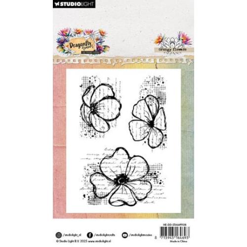 Studio Light Dragonfly Dreams Clear Stamp Grungy Flowers (HE-DD-STAMP908)