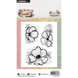 Studio Light Dragonfly Dreams Clear Stamp Grungy Flowers (HE-DD-STAMP908)