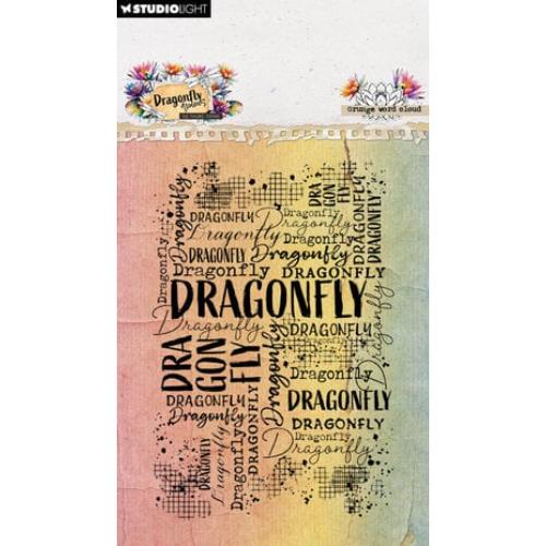 Studio Light Dragonfly Dreams Clear Stamp Grunge Word Cloud (HE-DD-STAMP909)