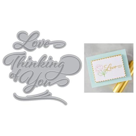 Hero Arts - Love & Thinking of You BetterPress + Foil Plates from the Lovely Letterpress Collection