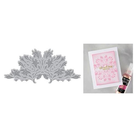 Hero Arts - Lavish Flourish BetterPress + Foil Plate from the Lovely Letterpress Collection