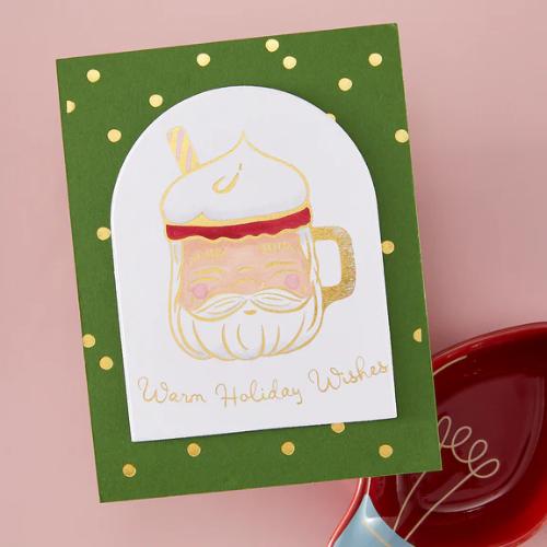 Hero Arts - Cup of Cheer BetterPress + Foil Plate from the Yule Fuel Collection