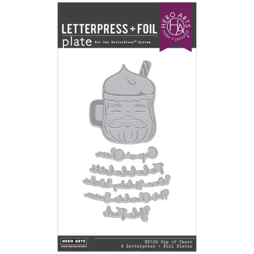 Hero Arts - Cup of Cheer BetterPress + Foil Plate from the Yule Fuel Collection