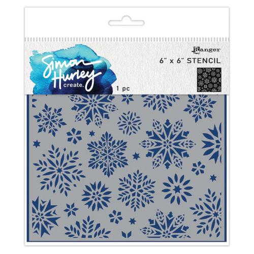 Simon Hurley create. Layering Stencil 6"X6" Dazzling Snowflakes