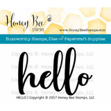 Honey Bee Stamps - Hello (2x3 Stamp Set)