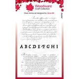 Woodware Jane Gill Text Background 4 in x 6 in Clear Stamp