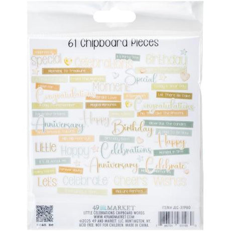 49 And Market Chipboard Set Little Celebrations