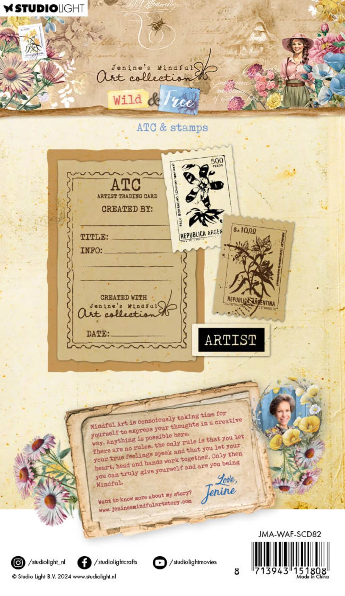 Studio Light Wild & Free Stamp & Dies ATC & Stamps