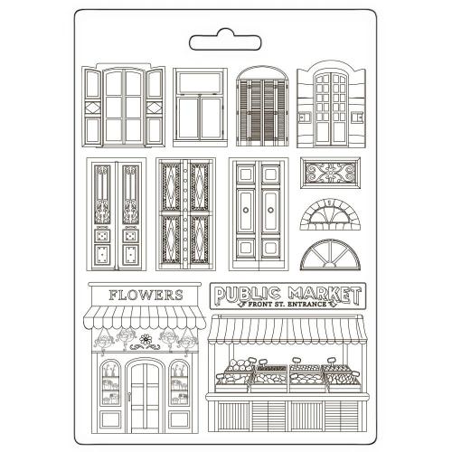 Stamperia Art of Travelling Soft Mould A4 Doors And Window (K3PTA4584) - Postage as per Actual