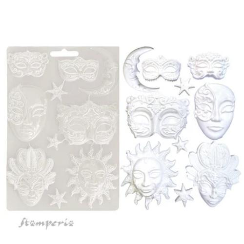 Stamperia Masquerade Soft Mould A4 Masks (K3PTA4586)