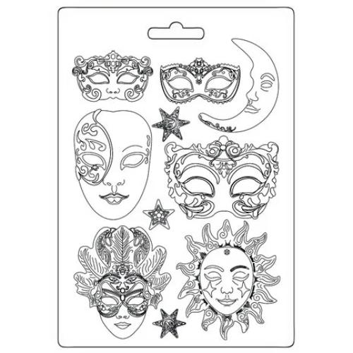 Stamperia Masquerade Soft Mould A4 Masks (K3PTA4586)