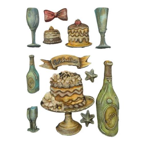 Stamperia Masquerade Soft Mould A5 Flut And Cakes (K3PTA5667)