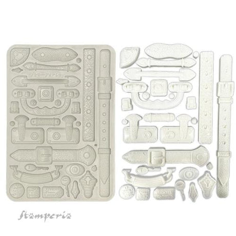 Stamperia Art of Travelling A5 Silicon Mould Belts And Handles (KACMA548)