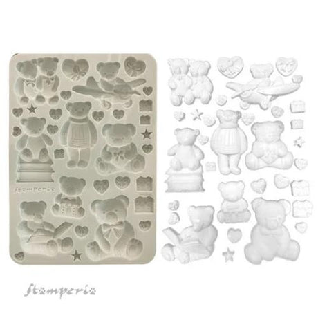 Stamperia The Owl's House A5 Silicon Mould Teddy Bears (KACMA557)