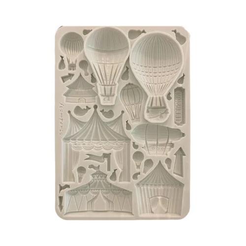 Stamperia - Alice in Christmas A5 Silicon Mould Circus and Air Balloons (KACMA568)